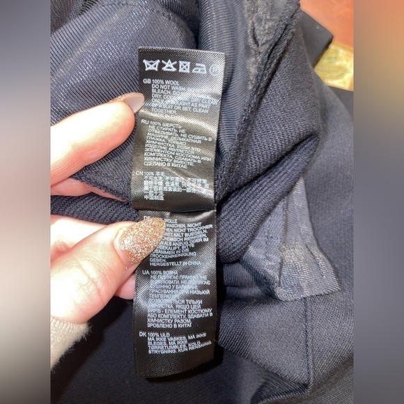 New! Reiss Kali Slim Mid Rise Wool Flare Trousers Navy Blue Size 10 NWT! - Picture 15 of 16